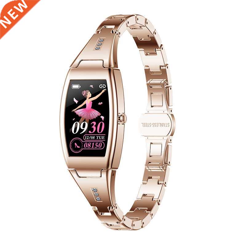 Luxury Rose Gold Heart Rate Monitor Smartwatch Women Smart W