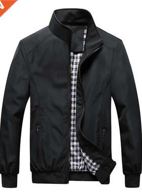 Quality Bomber Solid Casual Jacket Men Spring Autumn Outerwe