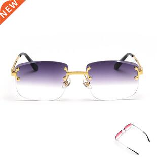 Rimless Spring Foot Sunglasses Gradient TAC Lens Small Sun G