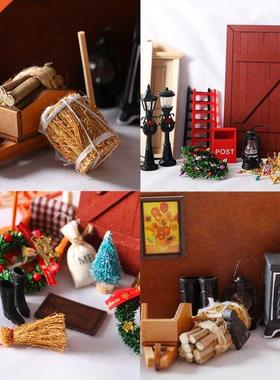 1/12 Scale 1 String Of Fake Lights Christmas Good Decoration