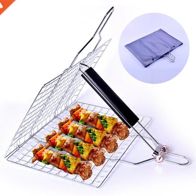 Stainless Steel Nonstick Barbecue Grill Basket Tools Grill M