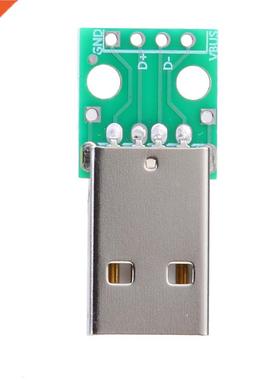 Protable 10pcs USB Male to DIP 4Pin Through Hole PCB Adapter