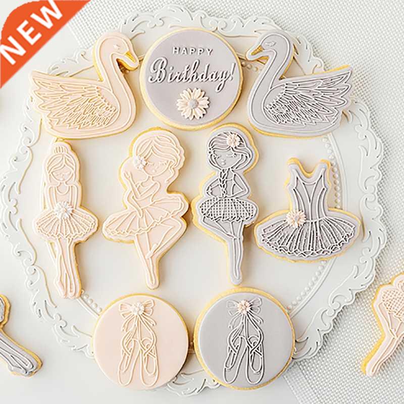 biscuit press acrylic cookie pressing die ballet girl white