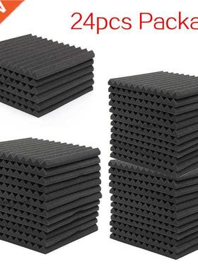 24PCS 300x300x25mm Studio Acoustic Foam SoundProofing Acoust