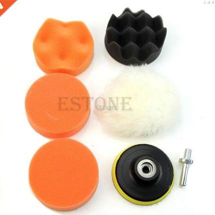 7 Pcs 3 inch Buffing Pad Auto Car Polishing Wheel Kit Buffer