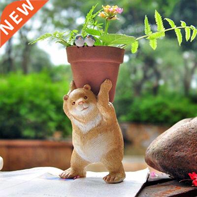 Bear Shape Resin Flower Pot Succulents Planter Decorative In