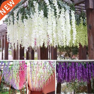 Flower Artificial Rattan Wreath Wedding 12Pcs Arch Wisteria