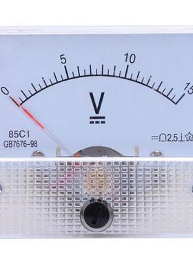 Pointer Type DC Voltmeter, 85C1 DC 0-15V Mechanical Analog V