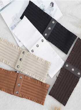 2022 New Design Women	s Black Elastic Wide Waistband Pu L