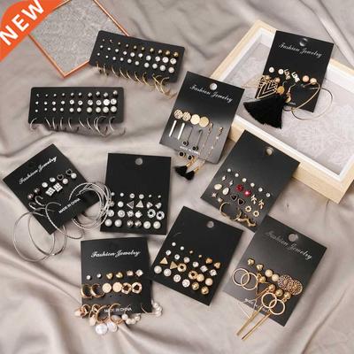 12 Pairs/Set Women's Earrings Pearl Earrings For Wom