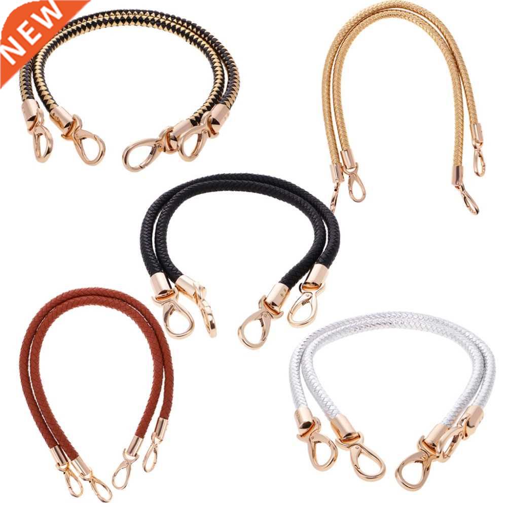 2pcs High Quality PU Leather Handbag Handles Handmade Alloy