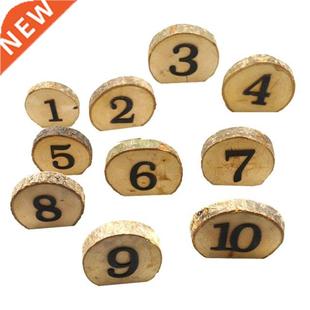 Numbers Sli Log Wooden Round Table Wedding Rustic 10Pcs