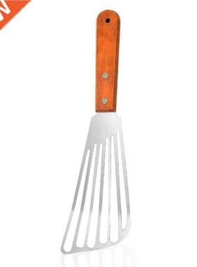 Frying Spatula Handle Leaky Kitchenware Non-slip Stainless S