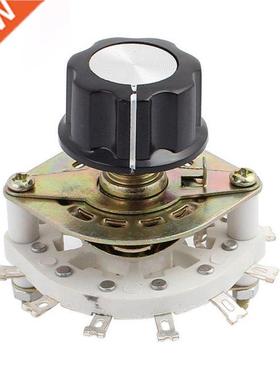 KCT 1 Pole 9 Position 6mm Dia Shaft Band Channel Rotary Swit