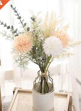 White Artificial Flowers Dandelion ig ouquet Autum Silk Pl