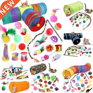 Cat Pets Toys Mouse Shape Balls Foldable Cat Kitten Play Tun