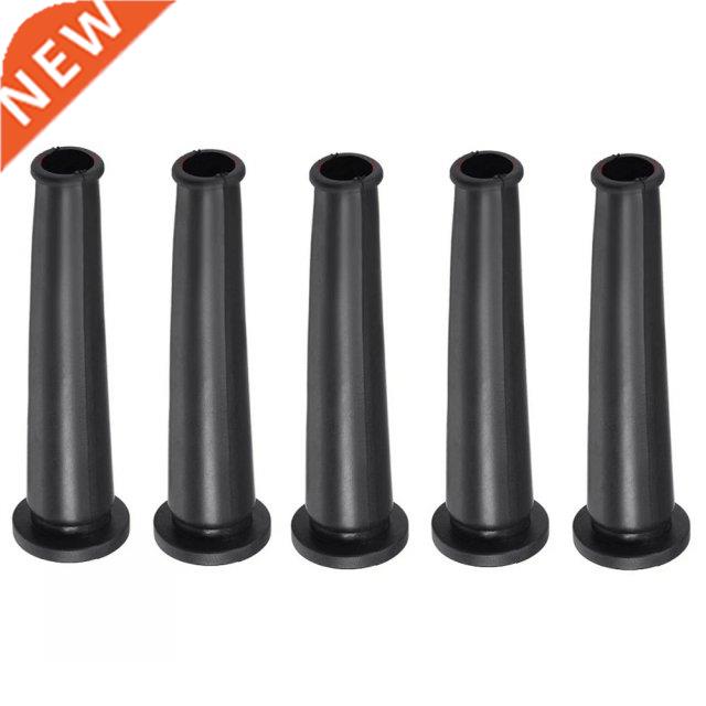 5Pcs Black Rubber Wire Protector Cable Sleeve Boot Cover For