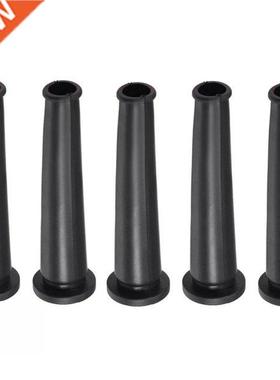 5Pcs Black Rubber Wire Protector Cable Sleeve Boot Cover For