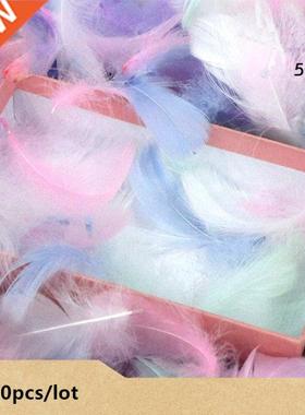 100PCS/Lot Colorful Feathers Gift Packing Material Box Fille