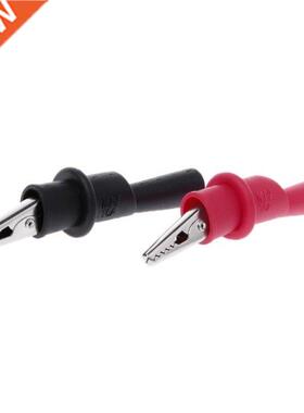 2pcs New Insulated MultiMeter Test Lead Meter Alligator Clip