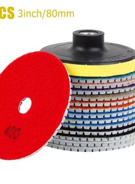 7Pcs 80mm Dry Polshng Pad 3 nch Sharp Type Damond Polsh
