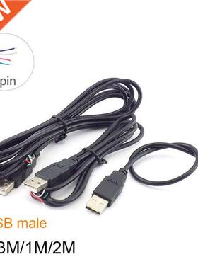 0.m/1m/2m 4 Pin 5V Micro USB 2.0 Male Jack Cable 4 Wire Dat