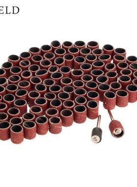 100Pcs Dremel Accessories Grit 80# 9.5mm Drum Sanding Kit +2