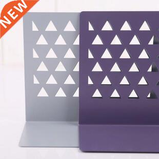 Metal Hollow Desktop Organizer Bookends Book Ends Support St