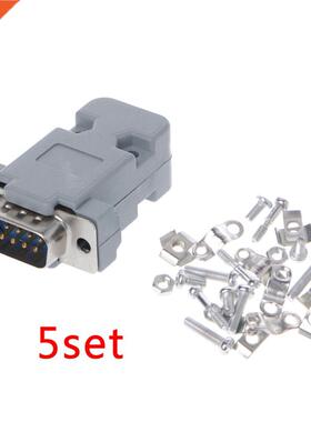 5Sets 9Pin Male/Female D-Sub Plug Solder Connector RS22 Ser