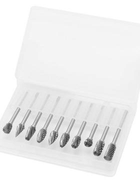 New 10Pc 1/8 6mm Tungsten Carbide Cutter Rotary Burr Set En