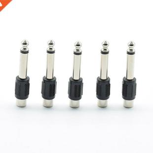 Female Audio RCA Inch Jack Mono 5pcs 6.35mm Male