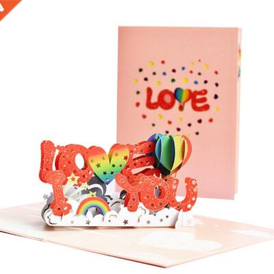 3D Pop Up I Love You Greeting Card Vlanetines Day Cards with