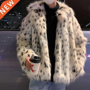 New Mens Fur and Coat Imitation Winter Jacket Autumn casual