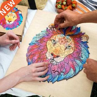 Lion Design Home Wooden Decor Toy Cartoon Kids 3Sizes Adult