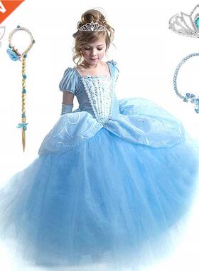 Cinderella Cosplay Costume Kids Clothes For Girls Dress Baby