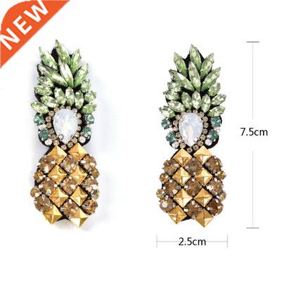 1 pcs Rhinestone Beaded Patch Sewing on for Clothing Bags Sh