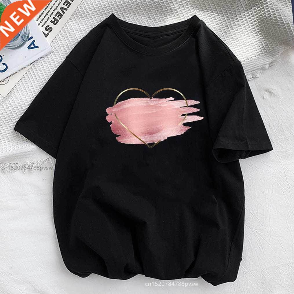 Women T-shirt Oversized Plus Size Hand Print T Shirt Female