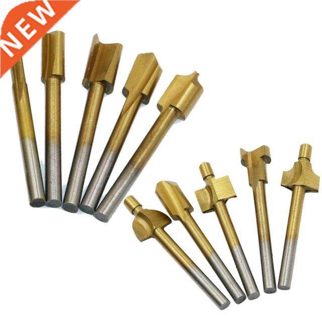 10pcs/set shank rotary milling cutter woodworking gold route