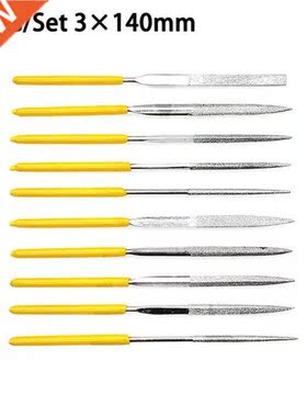 10pcs 140/160/180mm Electroplated Diamond Files Assorted Nee