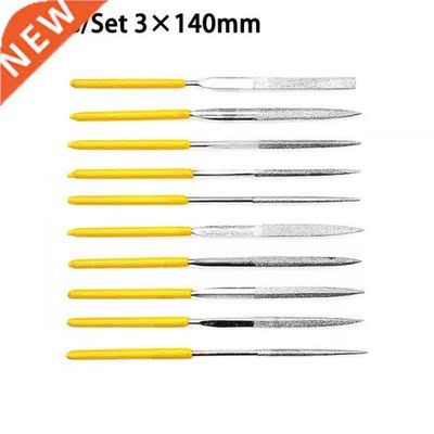 10pcs 140/160/180mm Electroplated Diamond Files Assorted Nee