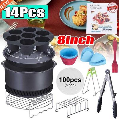 14x 8 Inch Air Fryer Accessories 适用于 XL Airfryer 5.3QT-5.