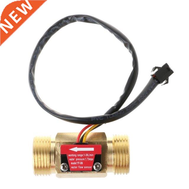 Water Flow Sensor G3/4 Hall Flowmeter Switch DN20 1-30L/min