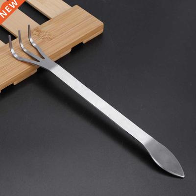 Stainless Steel Root Rake 3-Prong Loosen Soil Bonsai Tree To