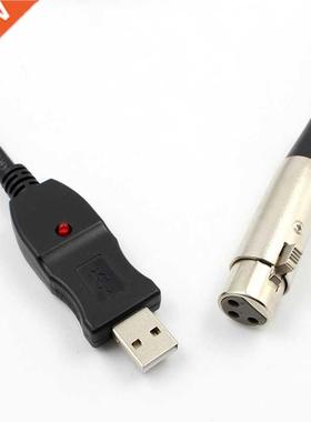 USB Male to 3 Pin XLR Female Microphone MIC Studio Audio Lin