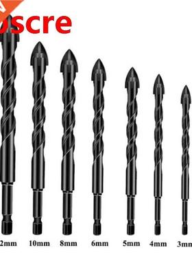 3-12mm Cross Drill Bit 1/4 Inch Hex Shank YG6X Hard Alloy Mu