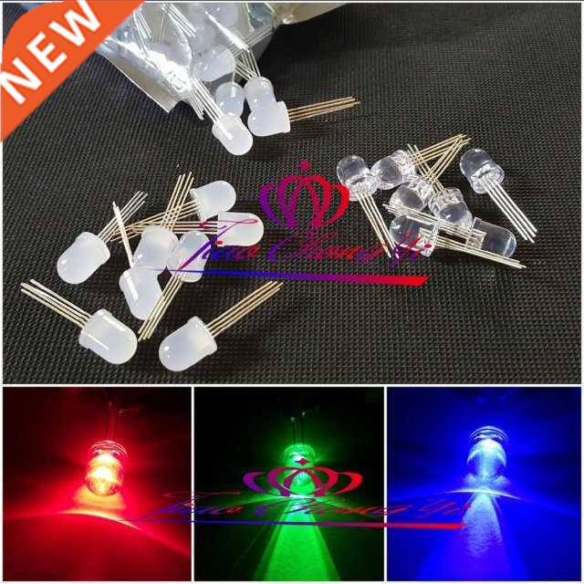 100pcs F10MM 4PIN tri-cor common adode cathode Diffused RG