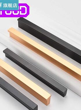 American Style Black Cabinet Handles Gold T Bar Aluminum All