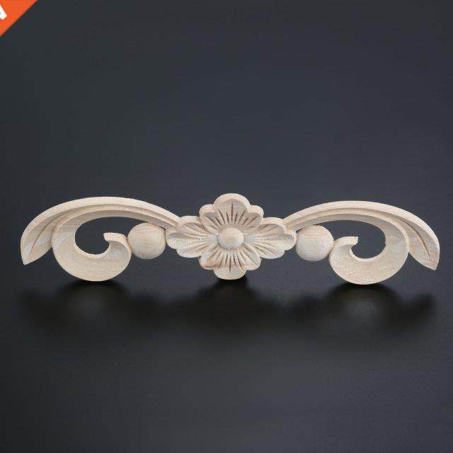 1pc 25*6cm Wooden Decorative Figurines Wood Carved Decal Cor