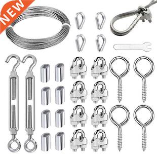 Eyel with Hook Clamp Rope Wire 10M Set Cable