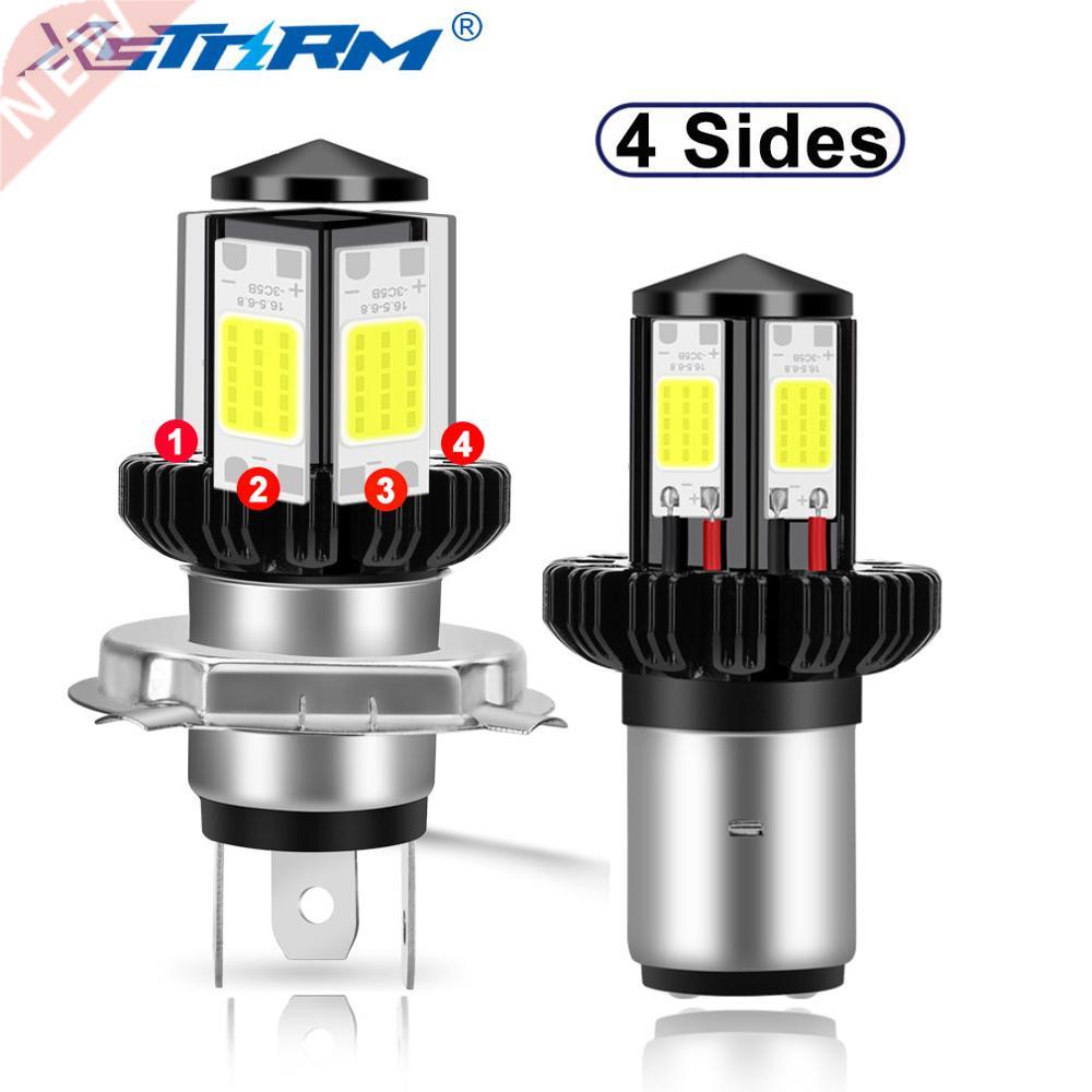 H4 BA20D LED Hi Lo Beam Motorcycle Helight Blubs Moto Ligh